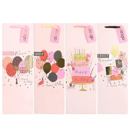 Torba prezentowa Party 12x36x9cm mix STRIGO