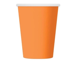 Kubeczki papierowe pomarańczowe 250ml 6szt - Godan