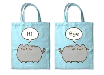 Torba tkana zielona - Pusheen