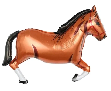 Balon foliowy Koń brązowy 86x57cm - Godan