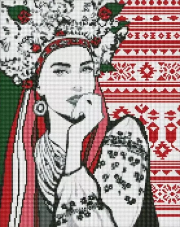 Diamentowa mozaika - Czarująca Ukrainka 40x50cm - Ideyka