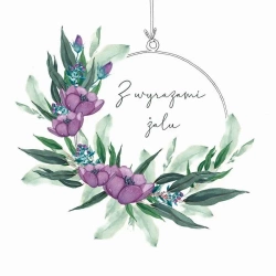 Karnet Swarovski kwadrat CL4008_PO Z wyrazami żalu - Clear Creations