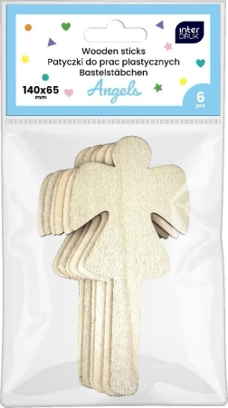 Patyczki drewniane 6szt Angels - INTERDRUK