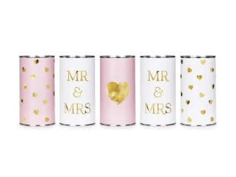 Puszki weselne Mr&Mrs 14x7cm 5szt - PartyDeco