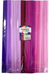 Bibuła marszczona 25x200cm mix różowy 10 rolek - GDD