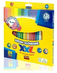 Kredki ołówkowe hexagonalne 24 kolory ASTRA - ASTRA papiernicze