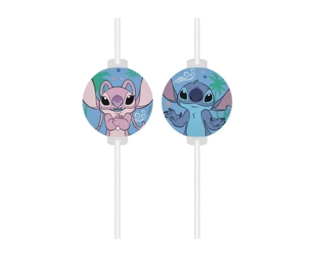 Rurki papierowe z medalionem Stitch&Angel 4szt - Godan