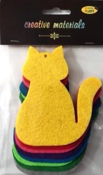 Koty z filcu 9x11cm 9szt - Galeria Hobby