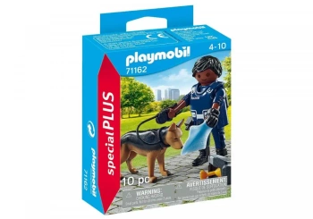 Playmobil Policjant z psem tropiącym 71162