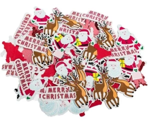 Naklejki z pianki mikołaje 120szt - Brewis