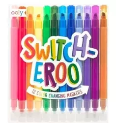 Flamastry zmieniające kolor Switch-Eroo 12 sztuk - Kolorowe Baloniki