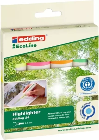 Zakreślacz ecoline 2-5mm 4 kolory - Edding