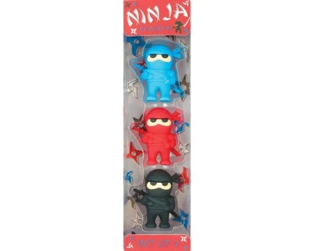 Gumki do ścierania Ninja - Kolorowe Baloniki