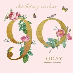 Karnet kwadrat z kopertą Urodziny 90 - Museums & Galleries