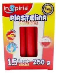 Plastelina czerwona 15 lasek 250g - InSpiria