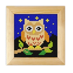 Haft z ramką. Moje pierwsze wyszywanie - Sówka - Anex-bis