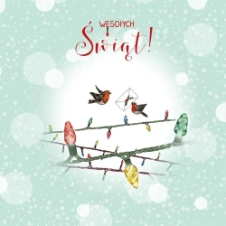 Karnet Swarovski kwadrat CL3509_PO Święta Lampki - Clear Creations