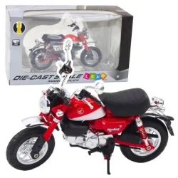 Motocykl retro czerwony 1:12 - Leantoys