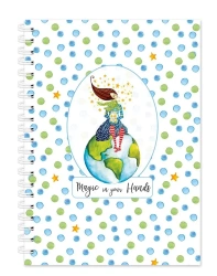 Kołonotatnik ozdobny Podróże B5/80 kr z zakładką - Cozywood