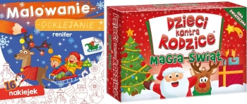 PAKIET ŚWIĄTECZNY Dzieci kontra Rodzice. Magia Świąt + 5 Kolorowanek