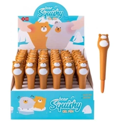 Długopis żelowy Miś niebieski (36szt) - Squishy
