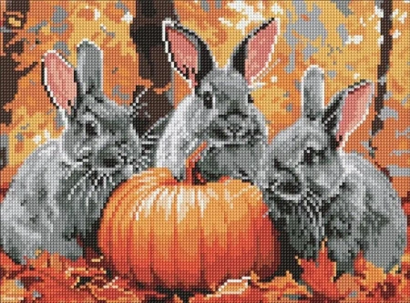 Diamentowa mozaika - Przygody z królikiem 30x40cm - Ideyka