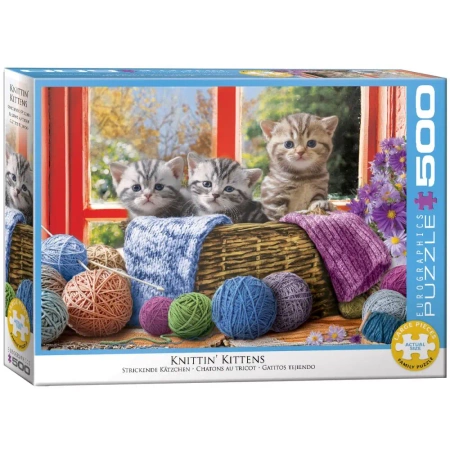 Puzzle 500 Knittin' Kittens 6500-5500 - Eurographics