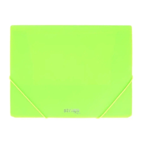 Teczka z gumką A4 PP neon zielona STRIGO
