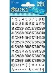 Naklejki czarne liczby na białym tle - 5mm - Zdesign