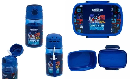 TRANSFORMERS ZESTAW ŚNIADANIOWY BIDON +ŚNIADANIÓWKA dla chłopca