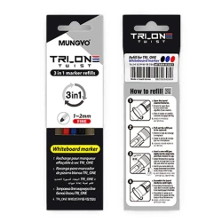 Wkłady do markerów suchościeralnych 3 kolory - Mungyo