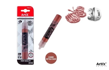 Farba strukturalna 3D miedziany metalizowany 30ml - Artix