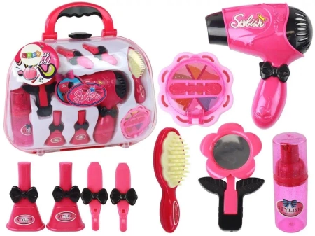 Zestaw małej piękności różowy - Leantoys