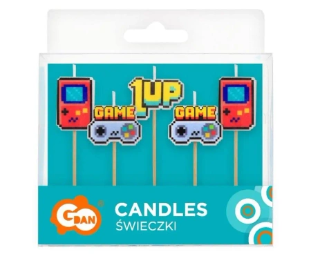 Świeczki pikery Game On 5szt - Godan