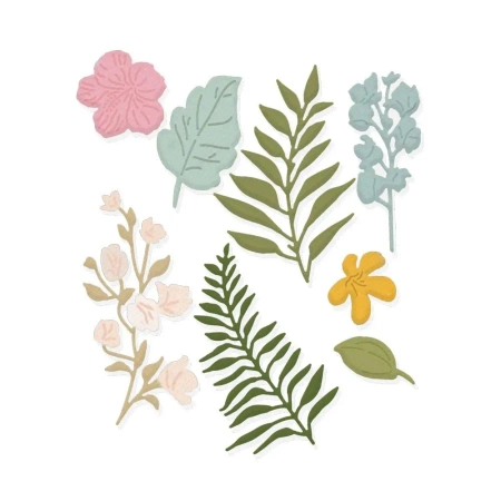Zestaw wykrojników - Kwiaty i liście 8szt - Dalprint