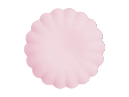 Talerzyki plastikowe różowe 22x22cm 4szt - PartyDeco