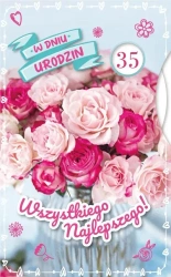 Karnet Urodziny wymienne cyfry - Armin Style