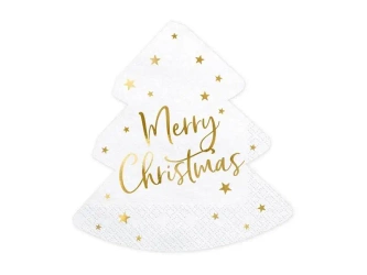 Serwetki Choinka Merry Christmas 16x16,5cm 20szt - PartyDeco