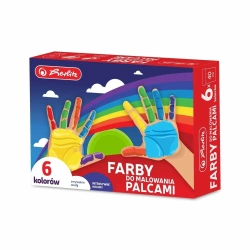 Farby do malowania palcami 6 kolorów x 40ml - HERLITZ
