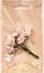 Różyczki papierowe 12szt jasnoróżowe - Galeria Hobby