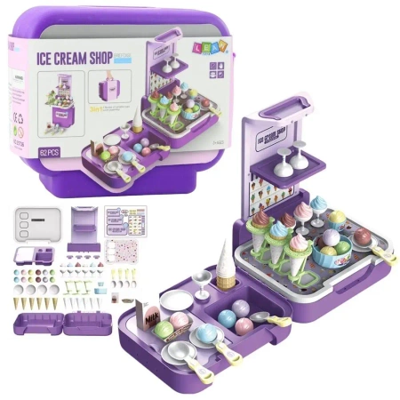 Walizka z lodami 3w1 62el - Leantoys