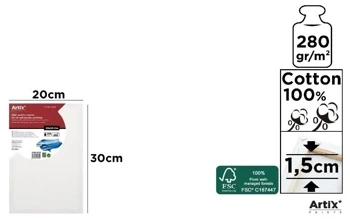 Podobrazie 20x30x1,5cm 280G/m2 - Artix
