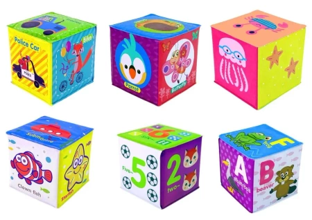 Klocki edukacyjne piankowe układanka obrazki - Leantoys