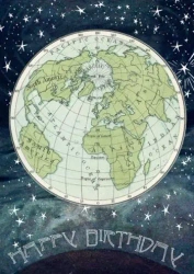 Karnet B6 z kopertą Urodziny Ziemia i Gwiazdy - Madame Treacle