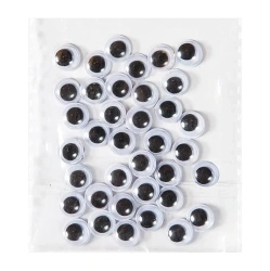 Samoprzylepne ruchome oczka 8mm 36szt - Dalprint dpCraft