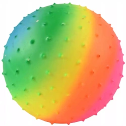 Piłka 9" tęczowa z kolcami D44406 63341