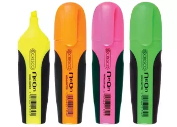Zakreślacz neon 4 kolory - Cresco