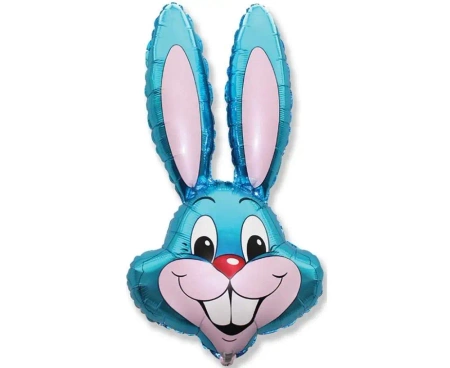 Balon foliowy Rabbit niebieski 90x58cm - Godan