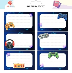 Naklejki na szafkę i zeszyt Pad Gra - All4Kids