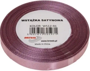 Wstążka satynowa ciemny róż 25mm x 32m - Brewis